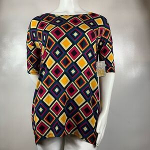 3FOR$20 Lula Roe Multicolor Diamond Style Tunic Top Size: XXS NWT